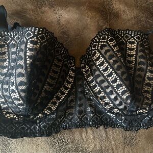 Adore Me Black Lace Bra 38DD